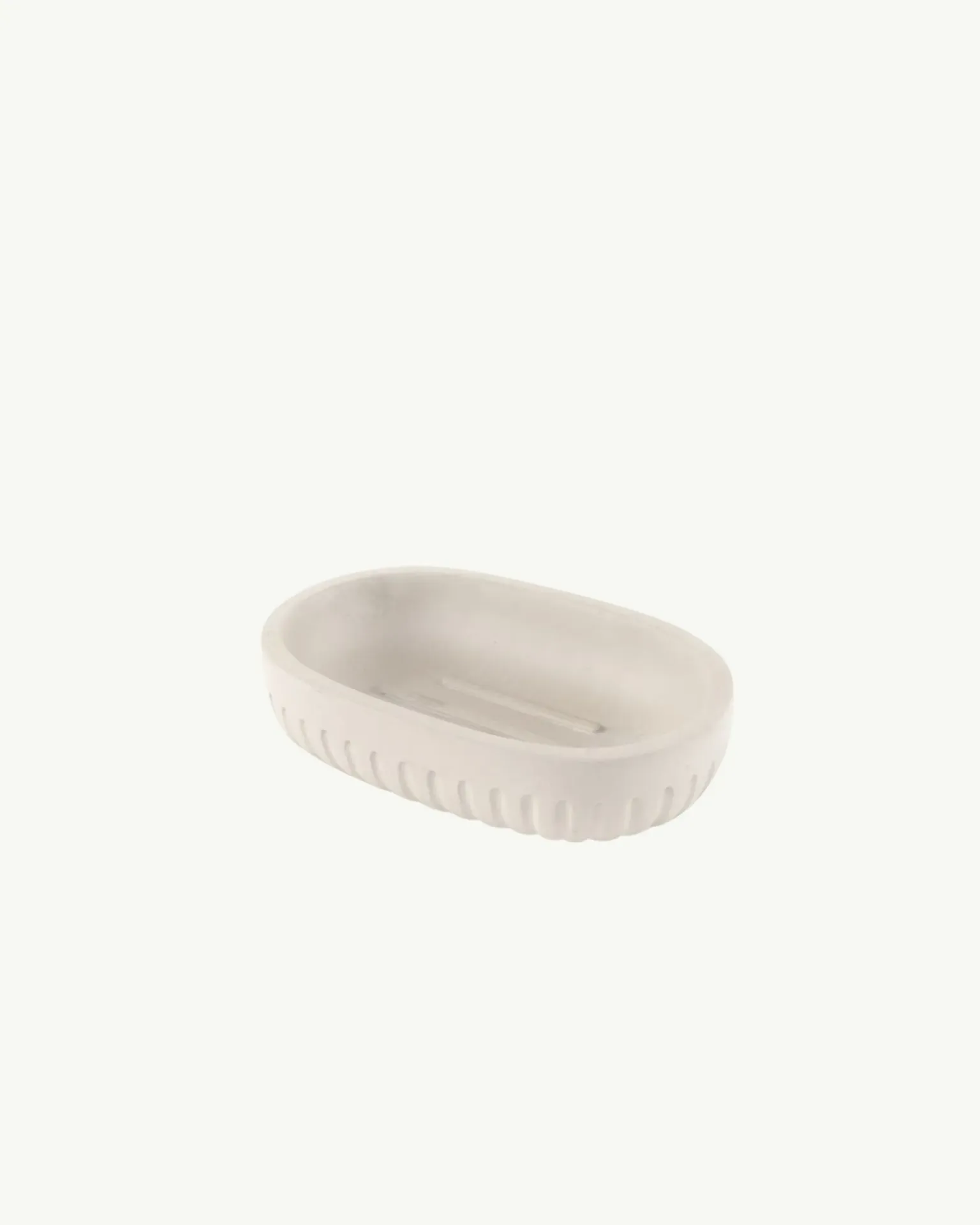 Jabonera de cemento gris claro • 13,7 × 9 × 3 cm
